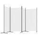 Διαχωριστικό Δωματίου με 4 Πάνελ Λευκό 346x180 εκ. από Ύφασμα