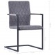 Καρέκλες «Πρόβολος» 4 τεμ. Σκούρο Γκρι Συνθ. Δέρμα