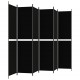 Διαχωριστικό Δωματίου με 6 Πάνελ Μαύρο 300x220 εκ. από Ύφασμα