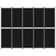 Διαχωριστικό Δωματίου με 5 Πάνελ Μαύρο 250x200 εκ. από Ύφασμα