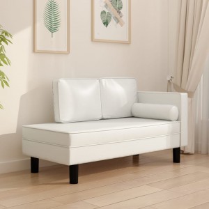 Καναπές Κρεβάτι Διθέσιος Κρεμ από Συνθετικό Δέρμα
