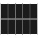 Διαχωριστικό Δωματίου με 5 Πάνελ Μαύρο 250x220 εκ. από Ύφασμα