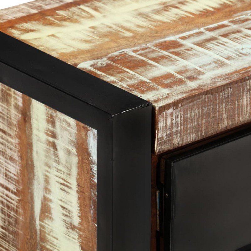 Έπιπλο τηλεόρασης από μασίφ ανακυκλωμένο ξύλο και σίδερο 120x30x40 εκ