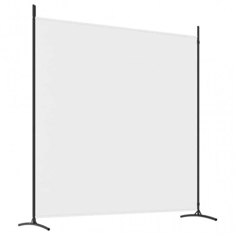 Διαχωριστικό Δωματίου με 2 Πάνελ Λευκό 348 x 180 εκ. από Ύφασμα