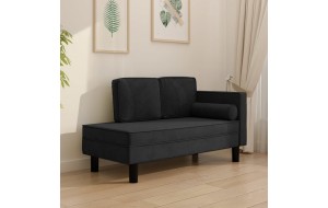 Καναπές Κρεβάτι Διθέσιος Μαύρος Βελούδινος