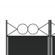 Διαχωριστικό Δωματίου με 4 Πάνελ Μαύρο 160x220 εκ. Υφασμάτινο