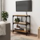 Βιβλιοθήκη Καπνιστή Δρυς 60 x 33 x 70,5 εκ. Επεξ. Ξύλο & Ατσάλι
