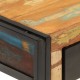 Τραπέζι κονσόλα από μασίφ ανακυκλωμένο ξύλο με συρτάρια από σίδερο 110x30x76 εκ
