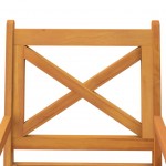 Καρέκλες τραπεζαρίας εξωτερικού χώρου σετ 4 τεμαχίων από μασίφ ξύλο ακακίας