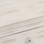 Κομοδίνο λευκό από μασίφ ξύλο μάνγκο 40x30x50 εκ