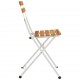 Καρέκλες bistro πτυσσόμενες σετ 4 τεμαχίων από μασίφ ξύλο ακακίας και ατσάλι
