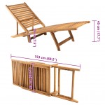 Ξαπλώστρα από Μασίφ Ξύλο Teak