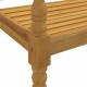 Παγκάκι Batavia από μασίφ ξύλο teak με μπεζ μαξιλάρι 150x51x84 εκ