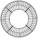 Παγκάκι δέντρου κυκλικό μαύρο από ατσάλι 160x45 εκ