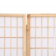 Παραβάν Ιαπωνικού στυλ με 6 πάνελ πτυσσόμενο από ξύλο ελάτης και ριζόχαρτο 240x170 εκ
