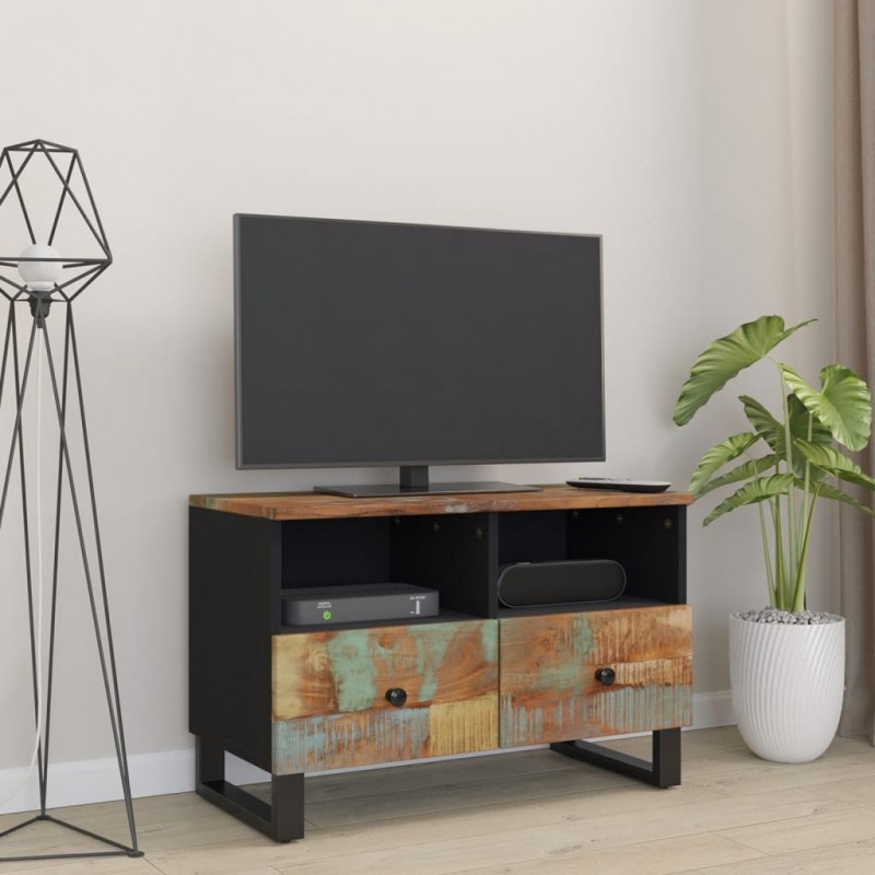 Έπιπλο τηλεόρασης από οικολογικό μασίφ ανακυκλωμένο ξύλο 70x33x46 εκ