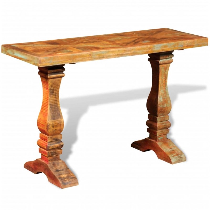 Τραπέζι κονσόλα κλασσική από μασίφ ανακυκλωμένο ξύλο 120x40x76 εκ