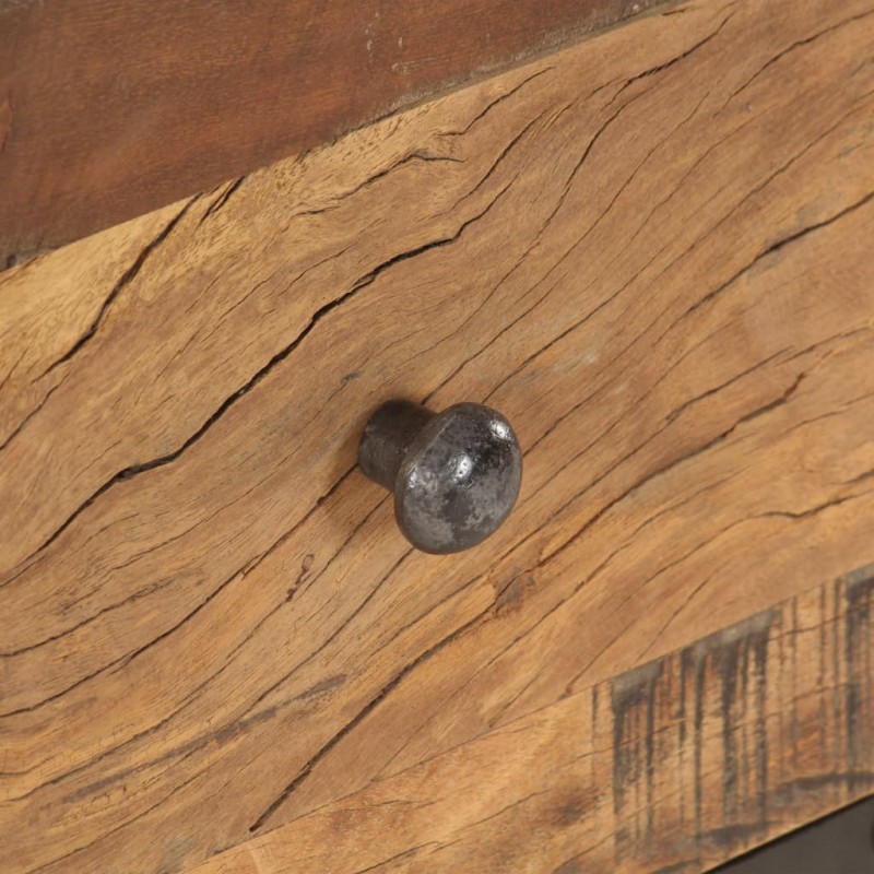 Τραπεζάκι σαλονιού από μασίφ ανακυκλωμένο ξύλο και mdf 100x50x45 εκ
