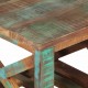 Τραπεζάκι με τροχούς από μασίφ ανακυκλωμένο ξύλο 40x40x42 εκ