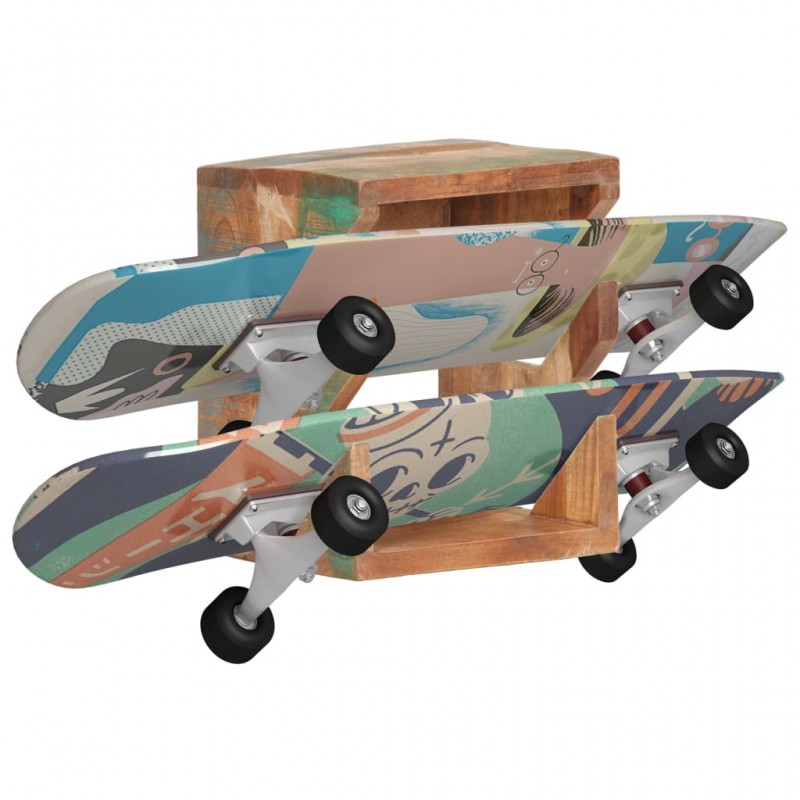 Βάση skateboard επιτοίχια από μασίφ ανακυκλωμένο ξύλο 25x20x30 εκ