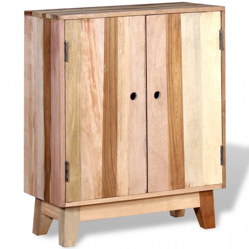 Ντουλάπι αποθήκευσης διπλό από μασίφ ανακυκλωμένο ξύλο σε φυσικές αποχρώσεις 60x30x76 εκ