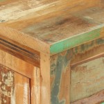Παπουτσοθήκη 4 επιπέδων με συρτάρι από μασίφ ανακυκλωμένο ξύλο 50x38x85 εκ