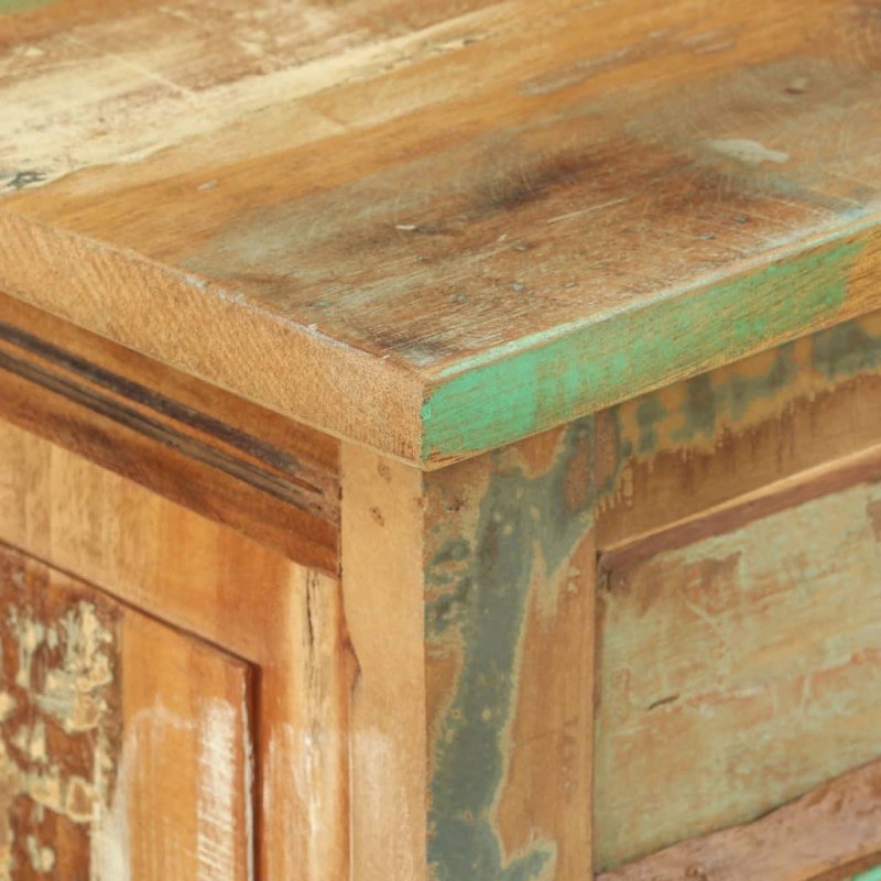 Παπουτσοθήκη 4 επιπέδων με συρτάρι από μασίφ ανακυκλωμένο ξύλο 50x38x85 εκ