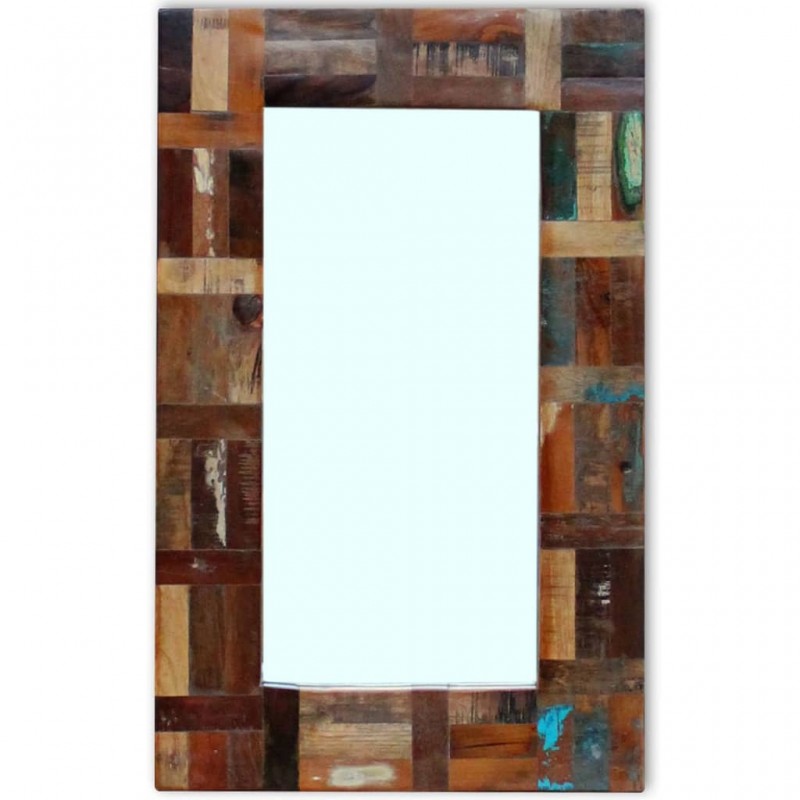 Καθρέφτης από μασίφ ανακυκλωμένο ξύλο 50 x 80 εκ