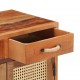 Μπουφές με συρτάρια και ντουλάπι από μασίφ ανακυκλωμένο ξύλο και ρατάν 65x35x75 εκ