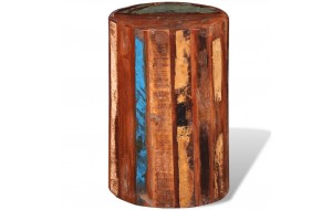 Σκαμπό από χρωματιστό μασίφ ανακυκλωμένο ξύλο 30x45 εκ