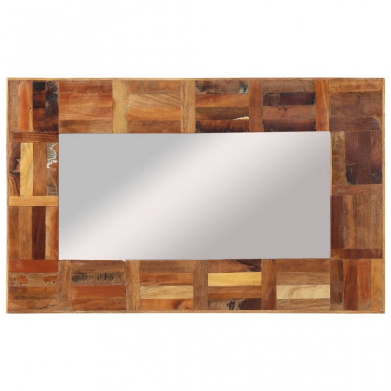 Καθρέφτης τοίχου μασίφ ανακυκλωμένο ξύλο 50x80 εκ