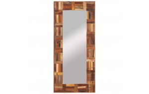 Καθρέφτης τοίχου από μασίφ ανακυκλωμένο ξύλο 50x110 εκ