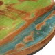 Τραπεζάκια ζιγκόν σετ τριών τεμαχίων από πολύχρωμο μασίφ ανακυκλωμένο ξύλο και σίδερο