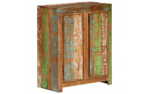 Μπουφές με διπλό ντουλάπι από μασίφ ανακυκλωμένο ξύλο σε διάφορες αποχρώσεις 60x33x75 εκ