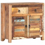 'Επιπλο με δύο συρτάρια και ντουλάπια από μασίφ ανακυκλωμένο ξύλο 70x30x68 εκ