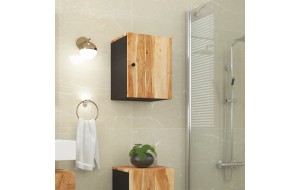 Ντουλάπι μπάνιου επιτοίχιο από μασίφ ξύλο ακακίας 38x33x48 εκ