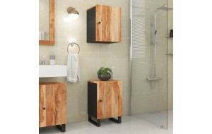 Ντουλάπι μπάνιου από μασίφ ξύλο ακακίας 38x33x58 εκ