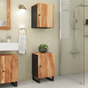 Ντουλάπι μπάνιου από μασίφ ξύλο ακακίας 38x33x58 εκ