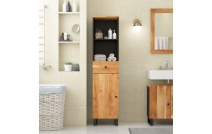 Ντουλάπι μπάνιου από μασίφ ξύλο ακακίας 38x33x160 εκ