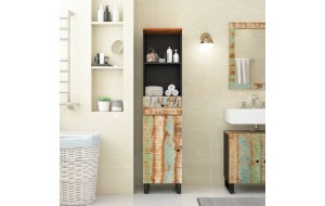Ντουλάπι μπάνιου από μασίφ ανακυκλωμένο και επεξεργασμένο ξύλο 38x33x160 εκ