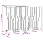 Τραπέζι Κονσόλα Ανοξείδωτο Ατσάλι & Μασίφ Ανακυκλωμένο Ξύλο