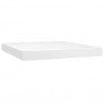 Κρεβάτι Boxspring με Στρώμα Λευκό 160x200εκ.από Συνθετικό Δέρμα