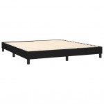 Κρεβάτι Boxspring με Στρώμα Μαύρο 180x200 εκ. Υφασμάτινο