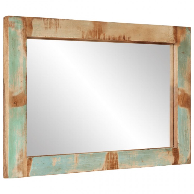 Καθρέφτης με πλαίσιο από μασίφ ανακυκλωμένο ξύλο 70x50 εκ