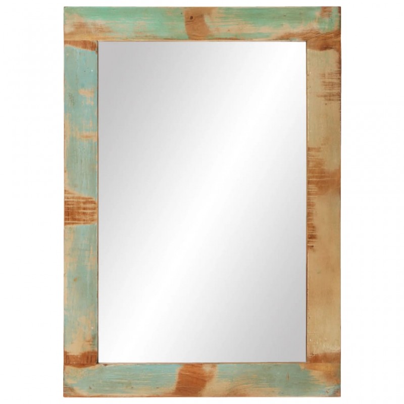 Καθρέφτης 70 x 50 εκ. από Μασίφ Ανακυκλωμένο Ξύλο και Γυαλί
