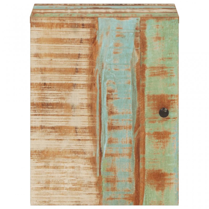 Ντουλάπι μπάνιου επιτοίχιο από μασίφ ανακυκλωμένο ξύλο και επεξεργασμένο ξύλο 38x33x48 εκ