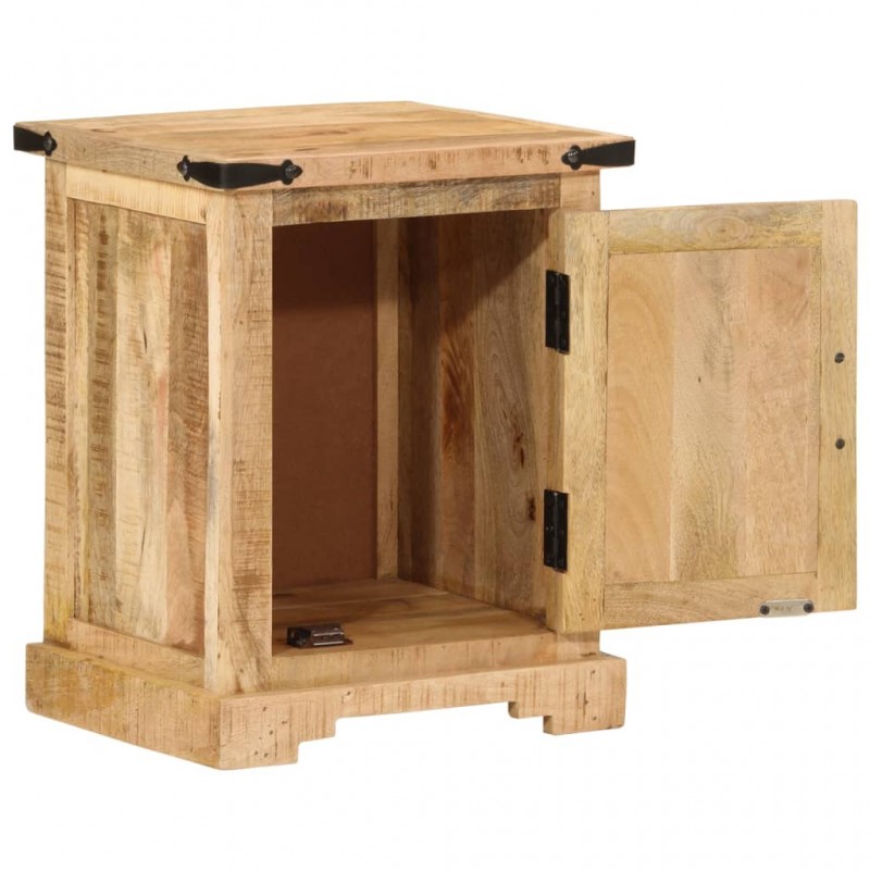Κομοδίνο από ξύλο μάνγκο σε φυσική απόχρρωση με ντουλαπάκι 40x35x50 εκ