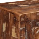 Έπιπλο τηλεόρασης από ανακυκλωμένο ξύλο σε φυσική απόχρωση με πολύχρωμες πινελιές 105x46x32 εκ