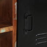 Πάγκος με μεταλλικές βάσεις και σκελετό από ανακυκλωμένο ξύλο σε πολύχρωμες αποχρώσεις 100x40x50 εκ