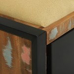 Παγκάκι με μεταλλική βάση σε μαύρο χρώμα και σκελετό από ανακυκλωμένο ξύλο με αποθηκευτικό χώρο 100x35x50 εκ